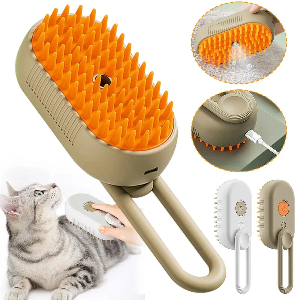 Steamy Cat Grooming Brush