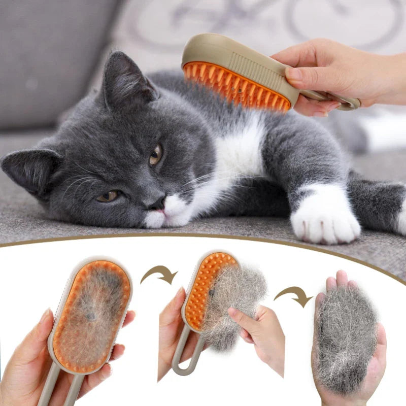 Steamy Cat Grooming Brush